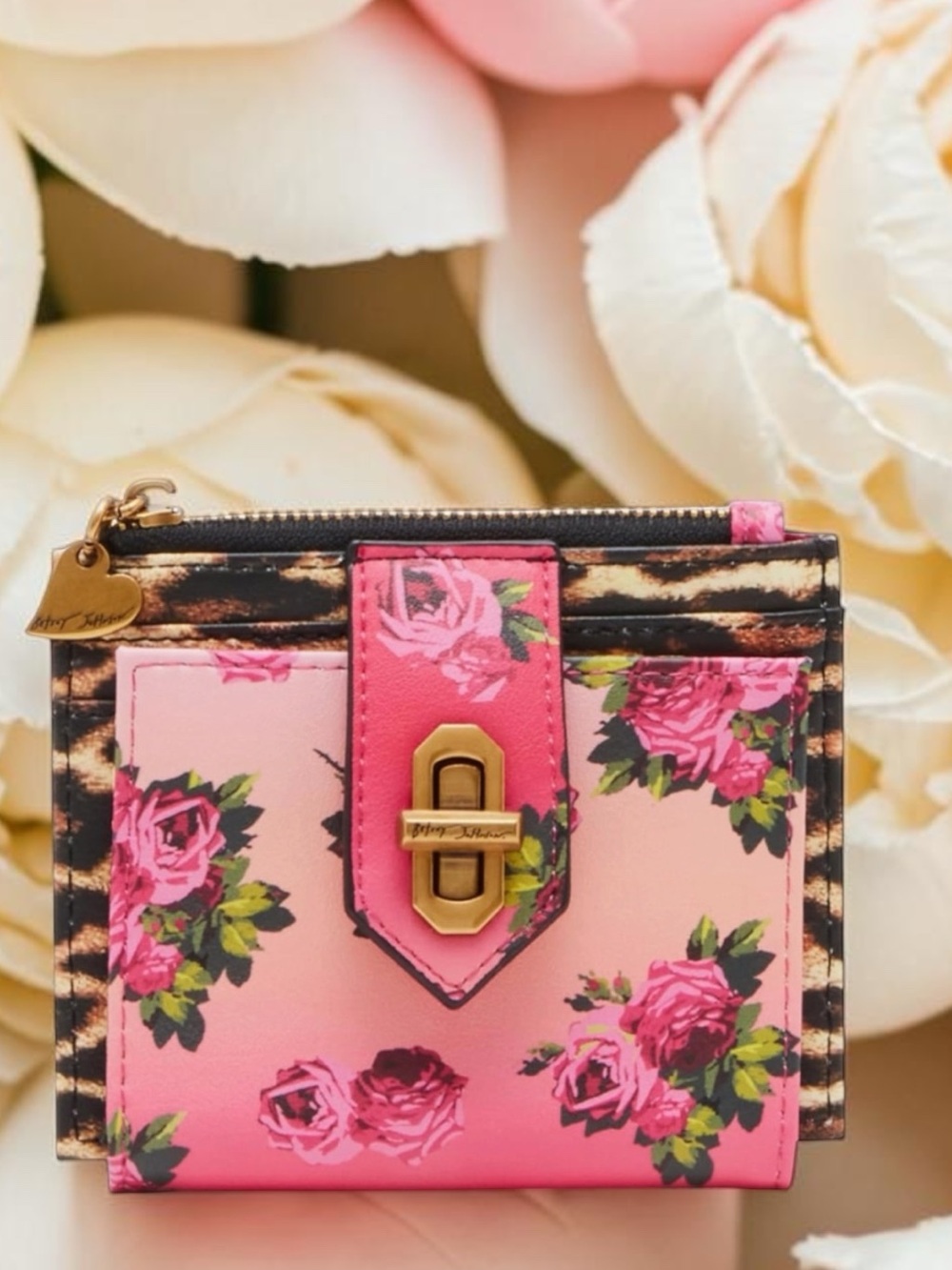 Betsey Johnson leopard floral bifold wallet - Picture 10 of 13